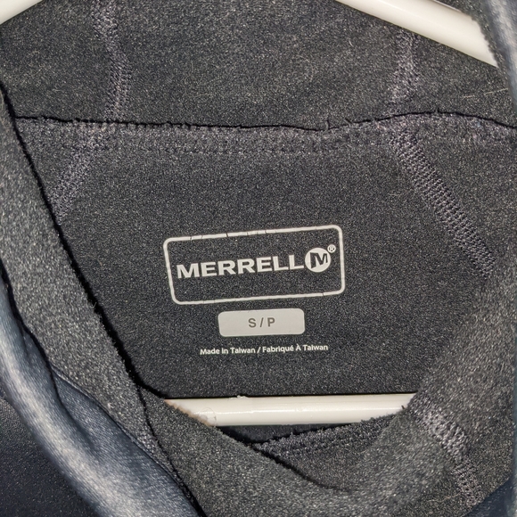 Merrell Sweater Black Women's Small High Neck with Floral Embossed Sleeve - Picture 11 of 11